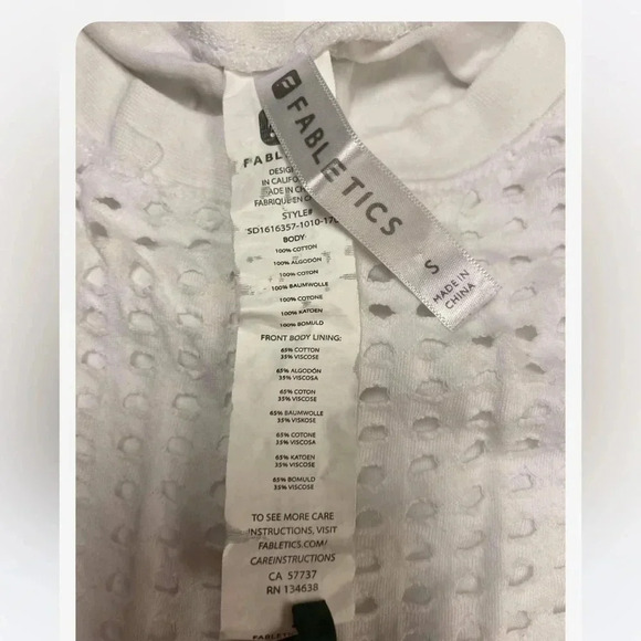 Fabletics Bryce White Mesh Mini Dress  Size Small - Picture 9 of 9